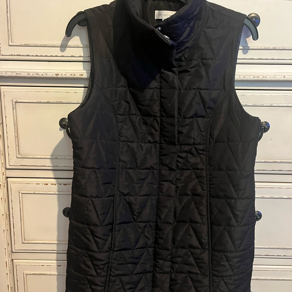 Christopher & Banks Black Quilted Puffer Vest